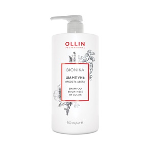 OLLIN PROFESSIONAL Шампунь для окрашенных волос Яркость цвета / BioNika 750 мл