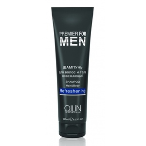 OLLIN PROFESSIONAL Шампунь освежающий для волос и тела, для мужчин / Shampoo Hair & Body Refreshening PREMIER FOR MEN 250 мл