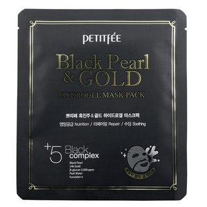 PETITFEE Маска гидрогелевая с черным жемчугом и золотом для лица / Hydrogel Mask Pack 32 г