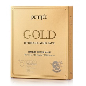 PETITFEE Маска гидрогелевая с коллоидным золотом для лица / Hydrogel Mask Pack 5 шт