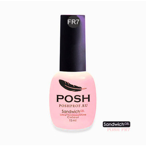 POSH FR7 гель-лак для французского маникюра на 25 дней Розовый фламинго / SENDVICH GEL UV/LED 15 мл