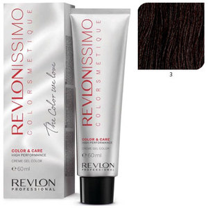 REVLON PROFESSIONAL 3 краска для волос, темно-коричневый / RP REVLONISSIMO COLORSMETIQUE 60 мл