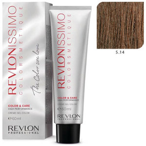 REVLON PROFESSIONAL 5.14 краска для волос, светло-коричневый пепельно-медный / RP REVLONISSIMO COLORSMETIQUE 60 мл