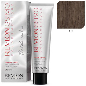 REVLON PROFESSIONAL 5.1 краска для волос, светло-коричневый пепельный / RP REVLONISSIMO COLORSMETIQUE 60 мл