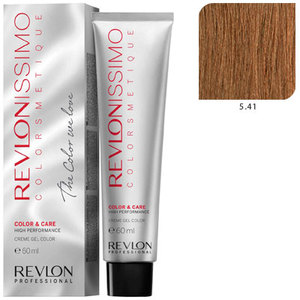 REVLON PROFESSIONAL 5.4 краска для волос, светло-коричневый медный / RP REVLONISSIMO COLORSMETIQUE 60 мл