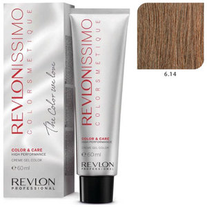 REVLON PROFESSIONAL 6.14 краска для волос, темный блондин пепельно-медный / RP REVLONISSIMO COLORSMETIQUE 60 мл