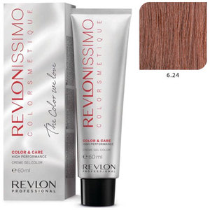 REVLON PROFESSIONAL 6.24 краска для волос, темный блондин переливающийся медный / RP REVLONISSIMO COLORSMETIQUE 60 мл
