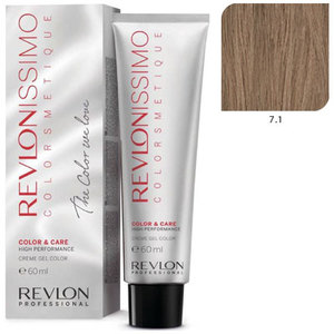 REVLON PROFESSIONAL 7.1 краска для волос, блондин пепельный / RP REVLONISSIMO COLORSMETIQUE 60 мл