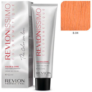 REVLON PROFESSIONAL 8.04 краска для волос, светлый блондин естественно медный / RP REVLONISSIMO COLORSMETIQUE 60 мл