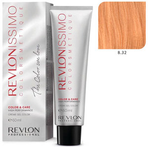 REVLON PROFESSIONAL 8.32 краска для волос, светлый блондин золотисто-переливающийся / RP REVLONISSIMO COLORSMETIQUE 60 мл