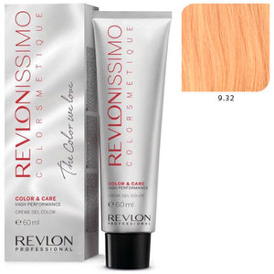 REVLON PROFESSIONAL 9.32 краска для волос, очень светлый блондин золотисто-переливающийся / RP REVLONISSIMO COLORSMETIQUE 60 мл
