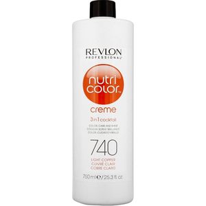 REVLON PROFESSIONAL Крем-краска для прямого окрашивания 740, медный / Nutri Color Creme 750 мл