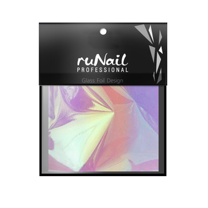 RUNAIL Фольга с эффектом Битое стекло, радужный 4*100 см