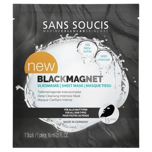 SANS SOUCIS Маска-лифтинг на нетканной основе Черный магнит / BlackMagnet Vliesmaske 1 шт