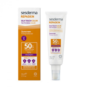 SESDERMA Средство солнцезащитное СЗФ 50 с нежностью шелка с тонирующим эффектом для лица / REPASKIN SILK TOUCH COLOUR Facial Sunscreen SPF 50 50 мл
