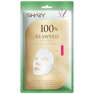 SHARY Маска на тканевой основе для лица 100% Морские водоросли / SHARY 20 г
