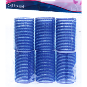 SIBEL Бигуди-липучки синие 40 мм 6 шт/уп