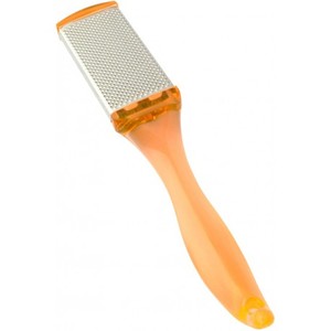 SILVER STAR Терка для педикюра металлическая, оранжевая, пластиковая ручка / CLASSIC
