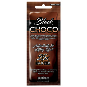SOLBIANCA Крем с маслами какао, ши, кофе, экстрактом прополиса, витаминным комплексом и бронзаторами для загара в солярии / Choco Black 15 мл