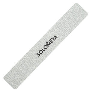 SOLOMEYA Пилка профессиональная для натуральных и искусственных ногтей 100/180 Серебро / Silver Nail File