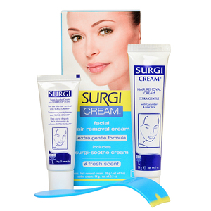 SURGI Набор для удаления волос на лице / Cream Extra Gentle Formula