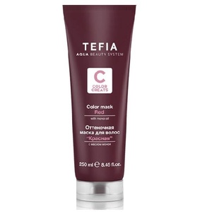 TEFIA Маска оттеночная для волос, красная / Color Creats 250 мл