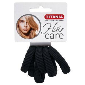TITANIA Резинки для волос, черные 3,5 см 6 шт/уп 7871