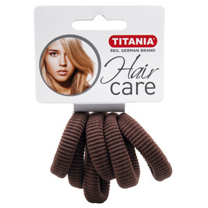 TITANIA Резинки для волос, коричневые 3,5 см 6 шт/уп 7872