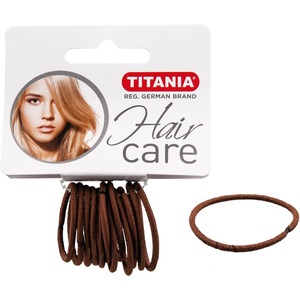 TITANIA Резинки для волос, коричневые 3 см 12 шт/уп 7801