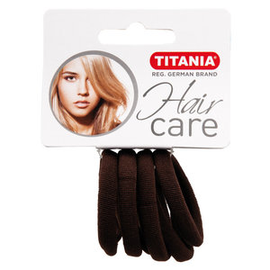 TITANIA Резинки для волос, коричневые 4 см 6 шт/уп 7869