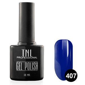 TNL PROFESSIONAL 407 гель-лак для ногтей, синий самоцвет 10 мл