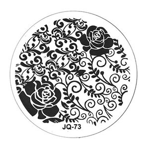 TNL PROFESSIONAL Трафарет металлический малый для стемпинга Чайная роза (в индивидуальной упаковке)