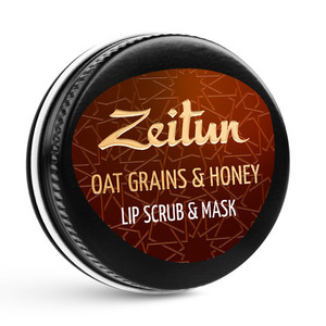 ZEITUN Бальзам-скраб с гранулами овса для губ 15 мл