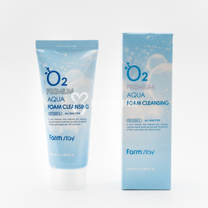 Кислородная пенка для умывания FARMSTAY O2 Premium Aqua Foam Cleansing 100ml