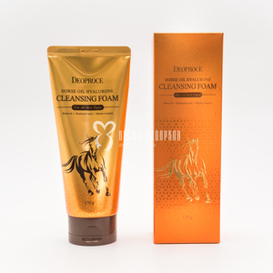 Очищающая пенка с лошадиным маслом и гиалуроновой кислотой DEOPROCE HORSE OIL HYALURONE CLEANSING FOAM 170ml