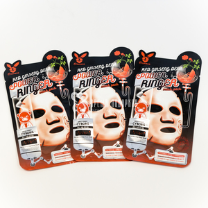 Тканевая маска для лица с экстрактом женьшеня ELIZAVECCA RED GINSENG DEEP POWER RINGER MASK PACK  28гр